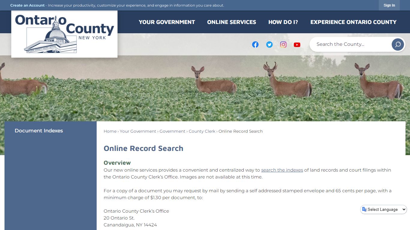 Online Record Search | Ontario County, NY - Official Website