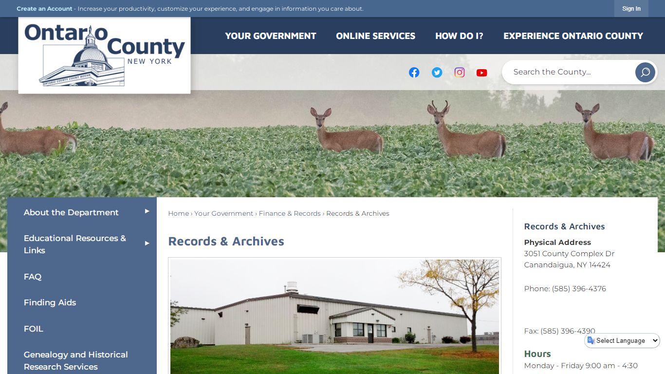 Records & Archives | Ontario County, NY - Official Website