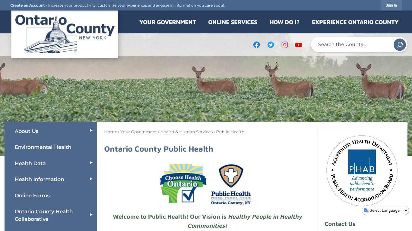 Public Health | Ontario County, NY - Official Website